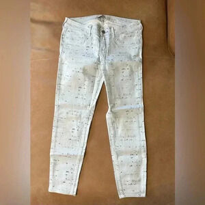 Girls Splatter Hollister Jeans Size 7 Over 24.5” Inseam